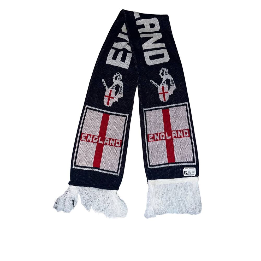 England Soccer Scarf Blue Red Flag Country Of England Scarf